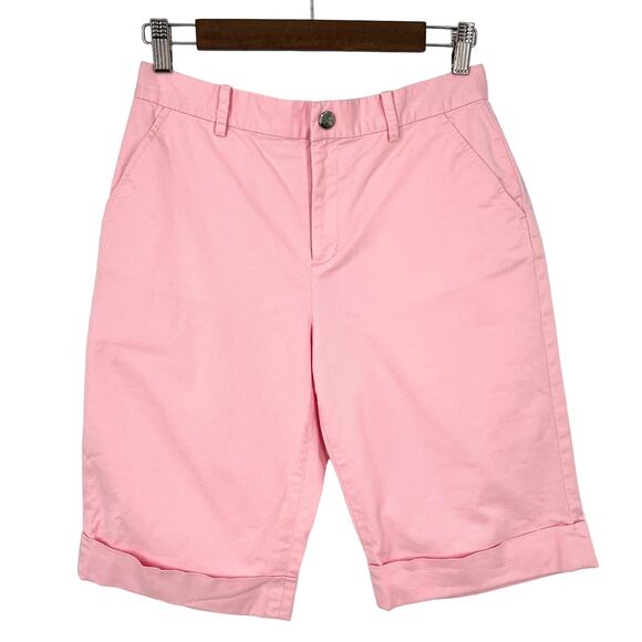 Ralph Lauren Active Womens Sz 4 Light Pink Summer Tropical Beach Shorts Chino - Picture 1 of 4